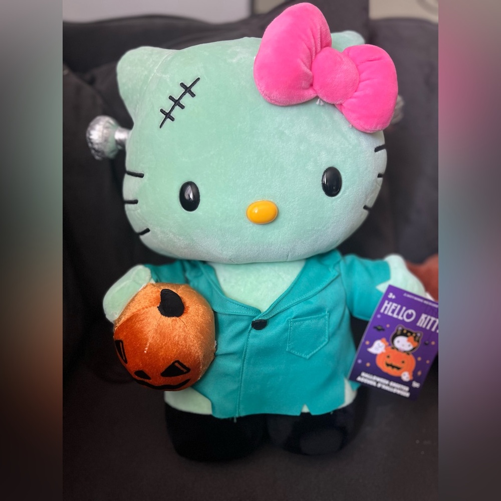 Hello Kitty Frankenstein Halloween Plush Greeter NWT